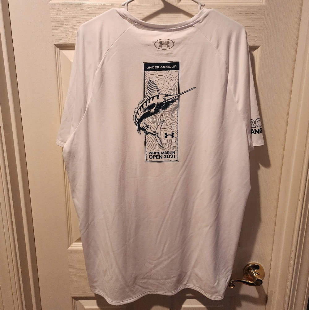 NWT White Marlin Open Under Armour Short Sleeve T-shirt XXL